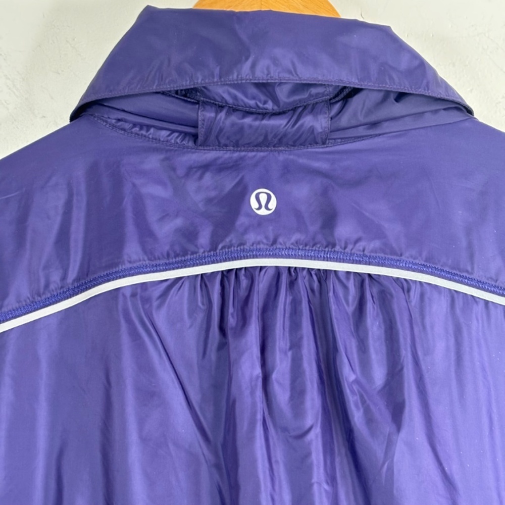 Lululemon Windbreaker 10 Pedal Power Wind Shirt Dense Purple Cycling Travel Zip - Picture 11 of 16